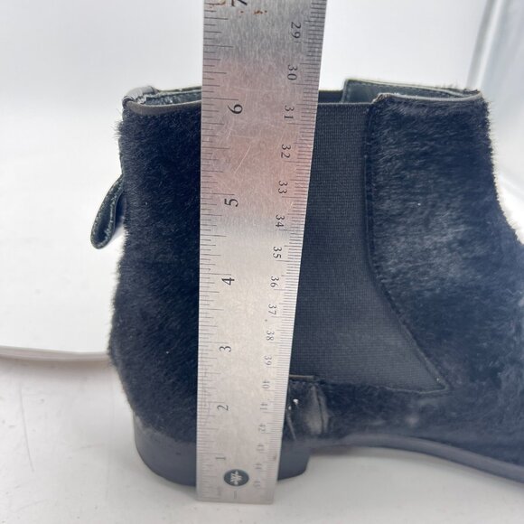 Adiev Paris Women Size 8 Black Suede Pull On Side Elastic Ankle Chelsea Boot - Picture 15 of 16